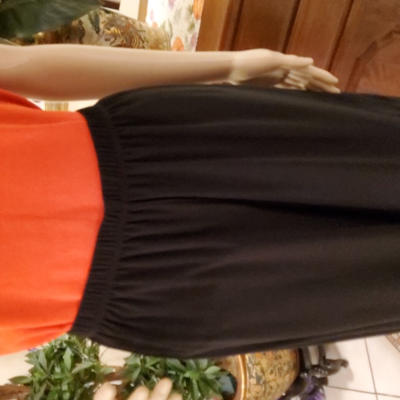 Slinky Brand Cropped Wide Leg Black Pants - Picture 3 of 9